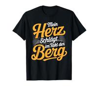 My Heart Beats to the Rhythm of the Mountains Design T-Shirt