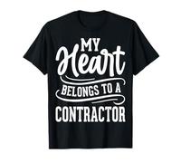 My Heart Belongs to a Construction Worker Contractor Gifts T-Shirt