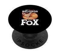 My Heart Belongs To A Fox Adorable Fennec Love Quote PopSockets Adhesive PopGrip
