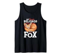 My Heart Belongs to A Fox Adorable Fennec Love Quote Tank Top