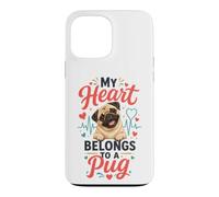 My Heart Belongs to a Pug - Pug Mom Case for iPhone 13 Pro Max