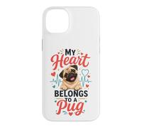 My Heart Belongs to a Pug - Pug Mom Case for iPhone 14 Plus