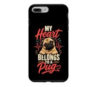 My Heart Belongs to a Pug - Pug Mom Case for iPhone 7 Plus/8 Plus