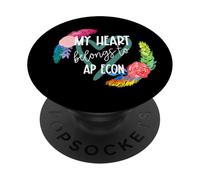 My Heart Belongs to AP Econ Economics Teacher PopSockets Adhesive PopGrip