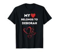My Heart Belongs To Deborah I Love Deborah Personalised T-Shirt