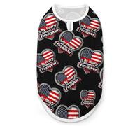 My Heart Belongs To Firefighter Dog Shirt for Dogs & Cats Soft Breathable Pet Vest T Shirt Lightweight Dog Tank Top S