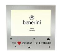 My Heart Belongs To Grandma ' - Photo Picture Frame Gift - 5x 3.5