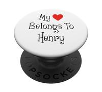 My Heart Belongs To Henry Girlfriend Wife Spouse PopSockets Adhesive PopGrip
