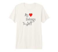 My Heart Belongs to Jeff Girlfriend Wife Spouse Premium T-Shirt