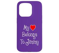My Heart Belongs To Jimmy Girlfriend Wife Spouse Case for iPhone 15 Pro