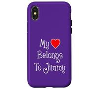 My Heart Belongs To Jimmy Girlfriend Wife Spouse Case for iPhone X/XS