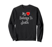 My Heart Belongs To Justin Girlfriend Wife Spouse Sweatshirt