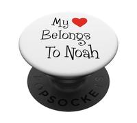 My Heart Belongs To Noah Girlfriend Wife Spouse PopSockets Adhesive PopGrip