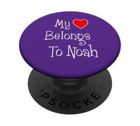My Heart Belongs To Noah Girlfriend Wife Spouse PopSockets Adhesive PopGrip