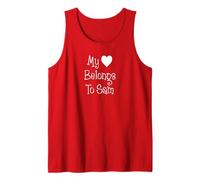 My Heart Belongs to Sam Girlfriend Wife Spouse Tank Top