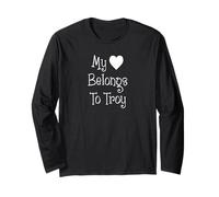 My Heart Belongs to Troy Girlfriend Wife Spouse Long Sleeve T-Shirt
