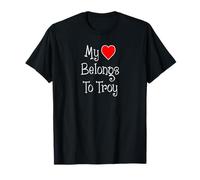 My Heart Belongs to Troy Girlfriend Wife Spouse T-Shirt