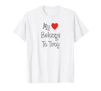 My Heart Belongs to Troy Girlfriend Wife Spouse T-Shirt
