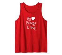 My Heart Belongs to Troy Girlfriend Wife Spouse Tank Top