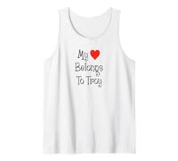 My Heart Belongs to Troy Girlfriend Wife Spouse Tank Top