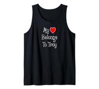 My Heart Belongs to Troy Girlfriend Wife Spouse Tank Top