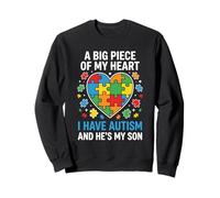 My Heart Has Autism Proud Autism Parent Dad Mom Autism Sweatshirt