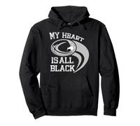 My heart is all black - Rugby New Zealand Fan Pullover Hoodie