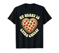 My Heart Is Extra Cheesy Funny Heart Shaped Pizza Saying T-Shirt
