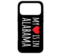 MY HEART IS IN ALABAMA Cute US State Case for iPhone 17 Pro Max