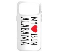 MY HEART IS IN ALABAMA Cute US State Case for iPhone 17 Pro Max