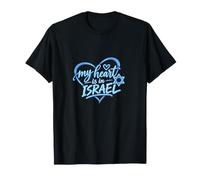 My Heart is in Israel Jerusalem Jewish Pride Star of David T-Shirt