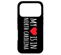 MY HEART IS IN NORTH CAROLINA Cute American State Case for iPhone 17 Pro
