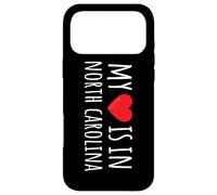 MY HEART IS IN NORTH CAROLINA Cute American State Case for iPhone 17 Pro Max