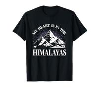 My Heart Is In The Himalayas Himalaya Mountain Souvenir T-Shirt