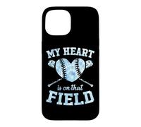 My Heart is On That Field Baseball Mom Case for iPhone 15