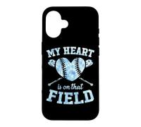 My Heart is On That Field Baseball Mom Case for iPhone 16