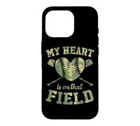 My Heart is On That Field Baseball Mom Case for iPhone 16 Pro