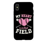 My Heart is On That Field Baseball Mom Case for iPhone X/XS