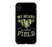 My Heart is On That Field Baseball Mom Case for iPhone XS Max