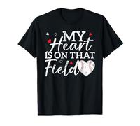 My Heart is On that Field Baseball Mom Mama Women T-Shirt