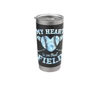 My Heart is On that Field Baseball Mom Stainless Steel Insulated Tumbler