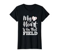 My Heart is On that Field Baseball Softball Heart Value Graphic T-Shirt