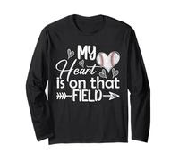 My Heart is On that Field Baseball Softball Mom Mama Long Sleeve T-Shirt