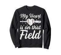 My Heart is On that Field Baseball Softball Mom Mama Women Sweatshirt