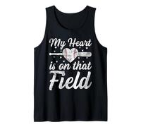 My Heart is On that Field Baseball Softball Mom Mama Women Tank Top