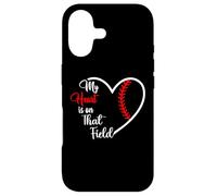 My Heart is on That Field Baseball Softball Mom Quote Case for iPhone 17