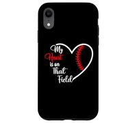 My Heart is on That Field Baseball Softball Mom Quote Case for iPhone XR