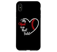 My Heart is on That Field Baseball Softball Mom Quote Case for iPhone XS Max