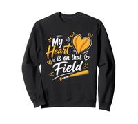 My Heart Is On That Field Cute Softball Mom Grandma Women Sweatshirt