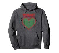 My Heart Is On That Field Soccer Fan Passion Pullover Hoodie, Adult Unisex, Dark Heather Grey, L